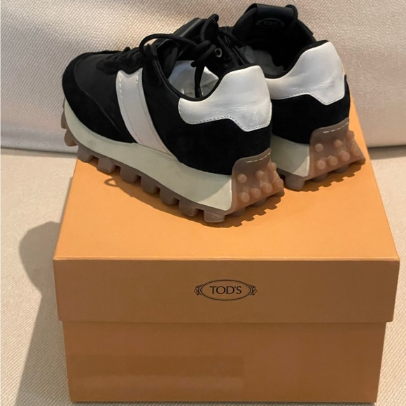 TOD’S sneakers, women, black, off white, EU 37.5 - Picture 3 of 7